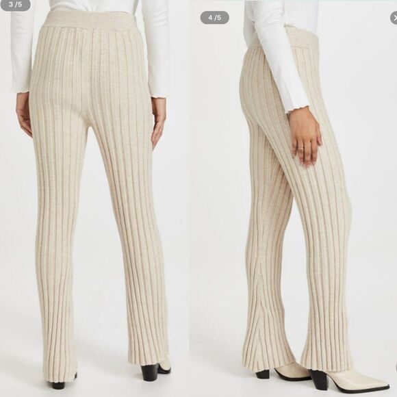 Anine Bing 100% Wool Ribbed Val Pants Size Medium - Picture 2 of 14